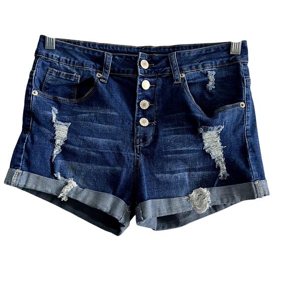Womens button fly high waisted shorts size 28 normcore casual summer basic - Picture 1 of 6
